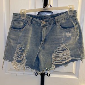 Ripped Jean Shorts